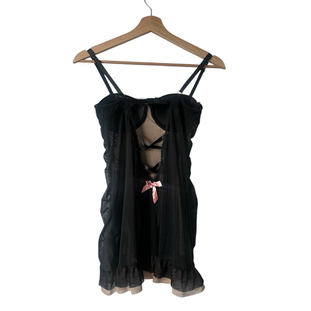 Black lingerie teddy slip babydoll 34B intimates Chemise / slips - Picture 2 of 8